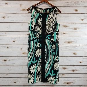 Sangria Petite | Mint Green & Black Dress